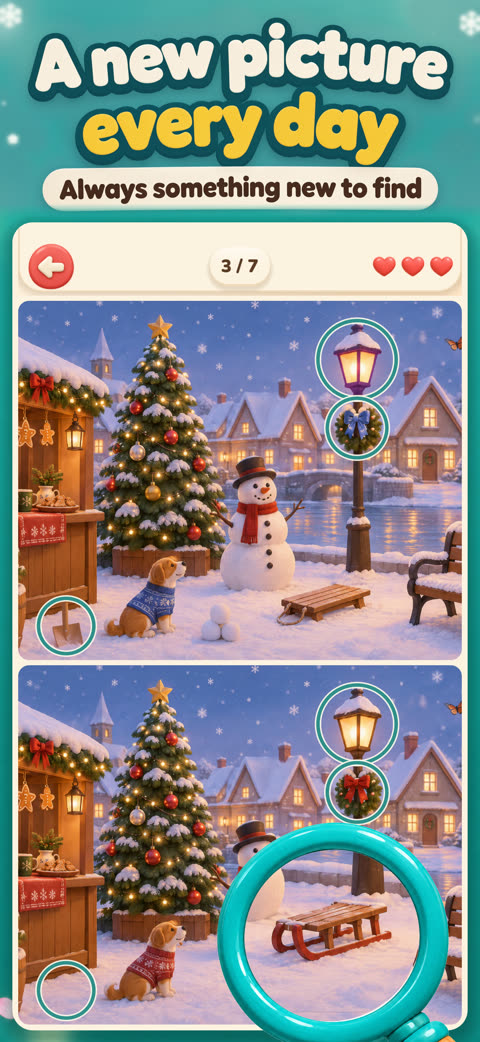 A new picture every day. A snowy winter square